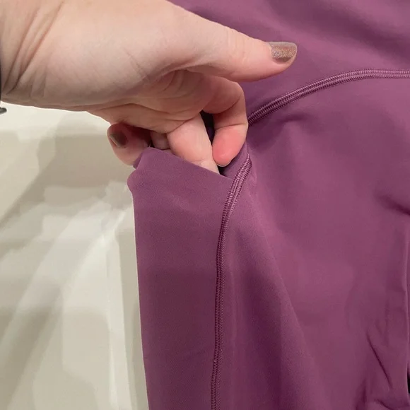Lululemon Swift Speed High Rise Tight 28" Leggings Vintage Plum Mauve Womens 12 - Picture 6 of 11